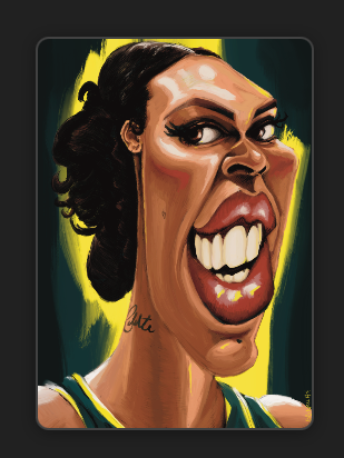 Liz Cambage Caricature
